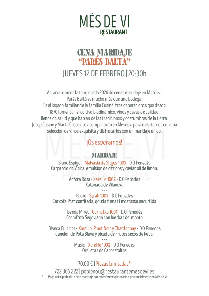 Parés Baltà presenta sus vinos en Més de Vi