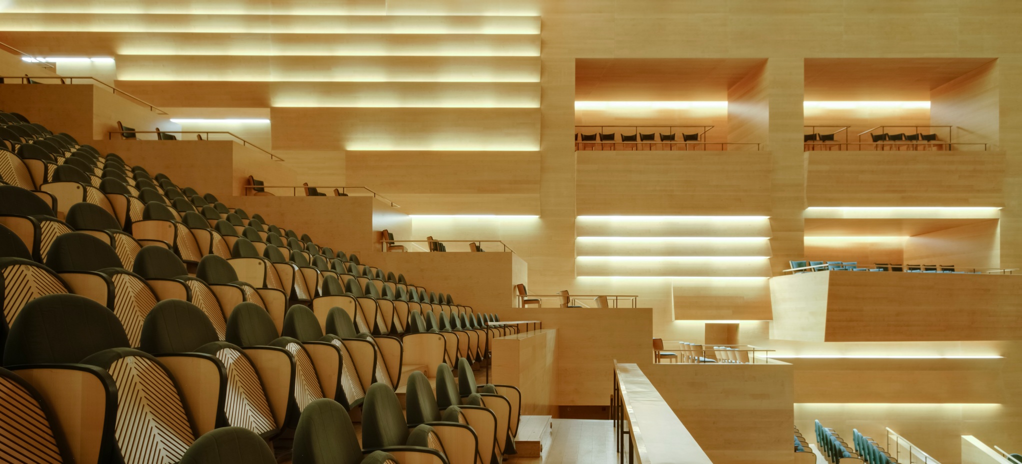Interior y graderío de la Sala 1 Pau Casals de L’Auditori