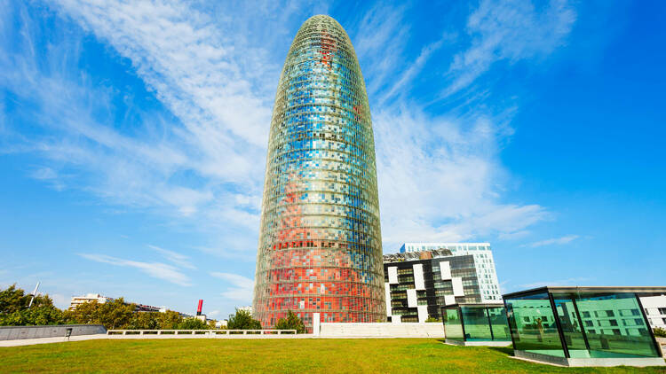 Torre Agbar in Barcelona, close to Mes de Vi