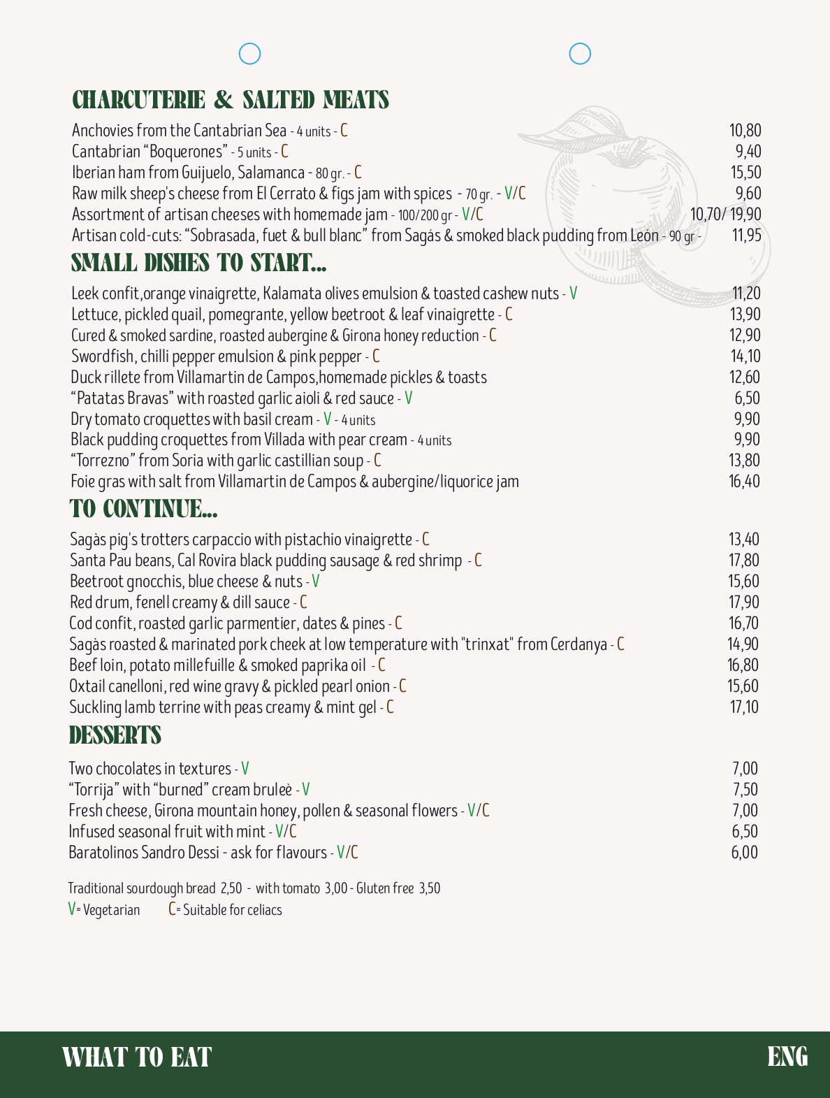 Més de Vi Restaurant Menu
