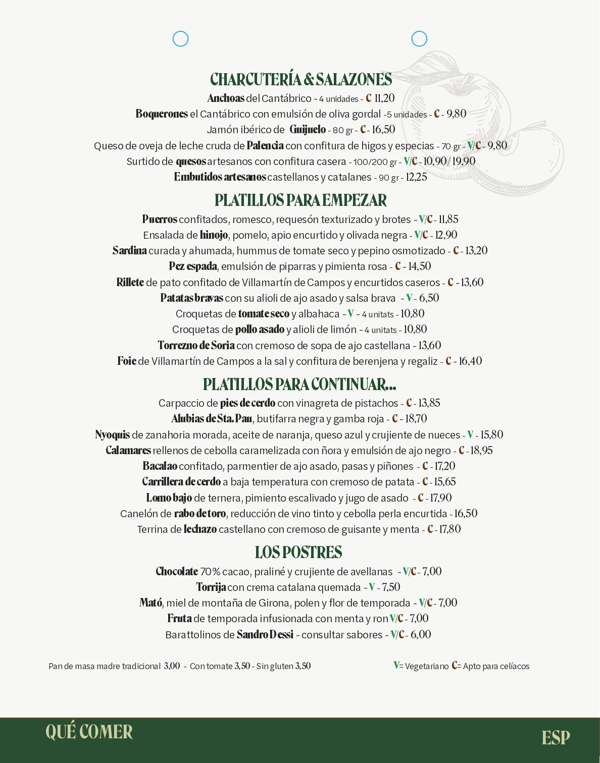 Nueva carta en Més de Vi